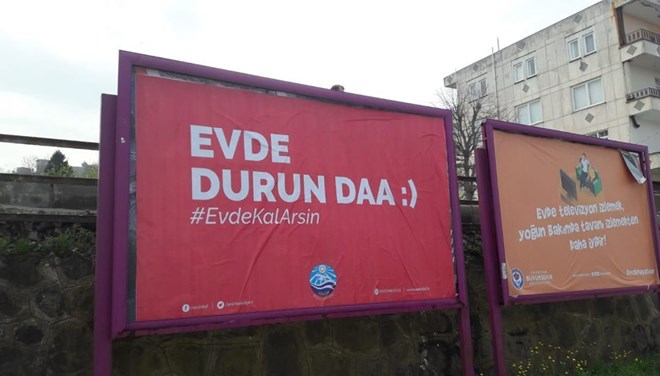 Trabzon’da billboardda şiveli mesaj