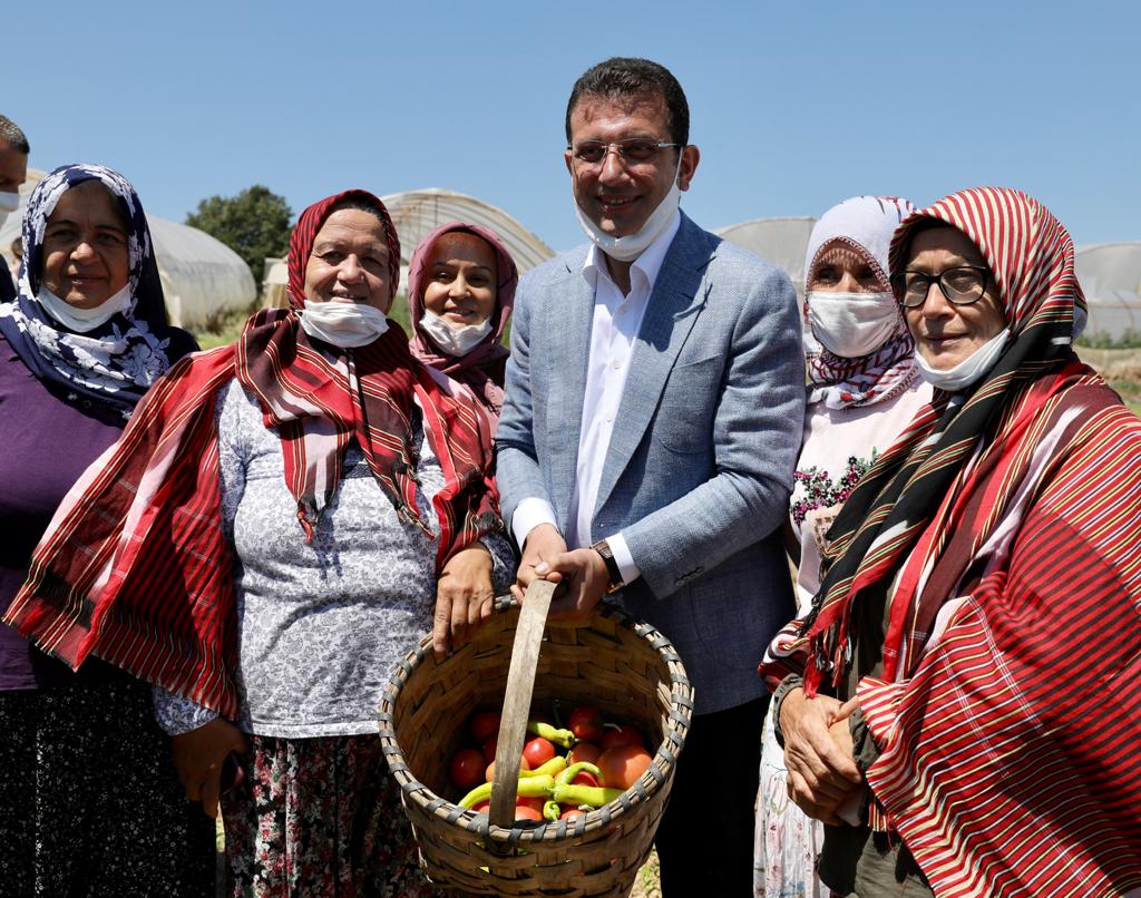 Ekrem İmamoğlu hasada çıktı