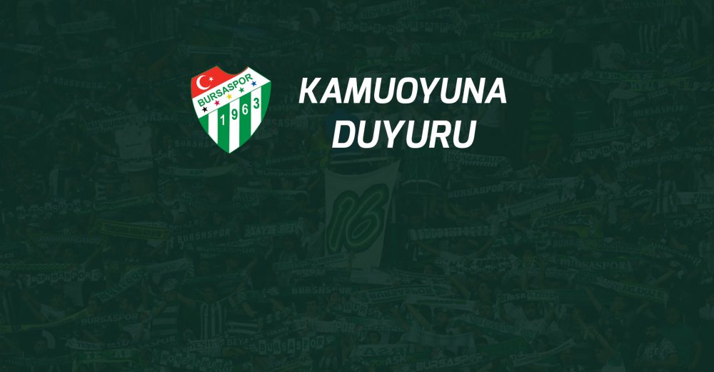 Bursaspor’dan Tahkim açıklaması