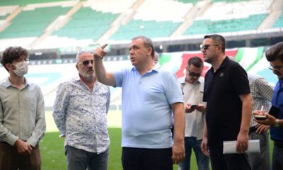 Bursaspor yönetiminden stadyum mesaisi