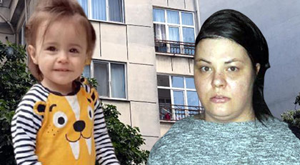 2 yaşındaki kızını pencereden atarak öldürdü