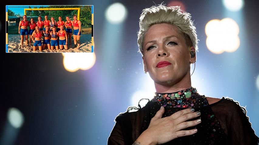 Pink, Norveçli kadın sporculara destek verdi