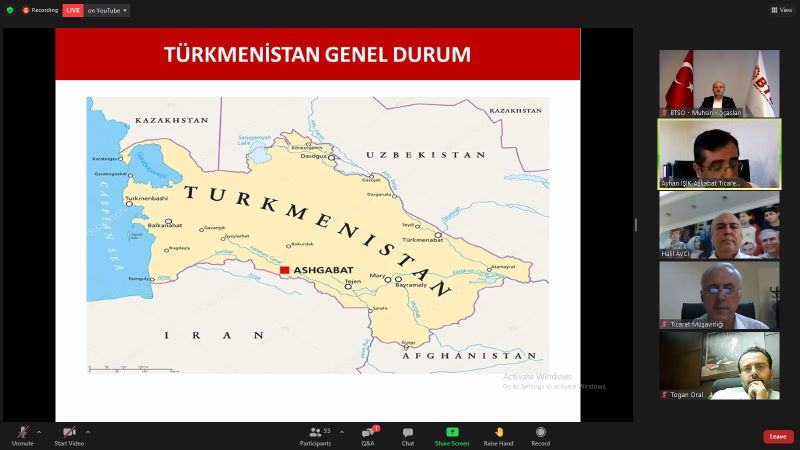 BTSO’dan Türkmenistan Webinarı