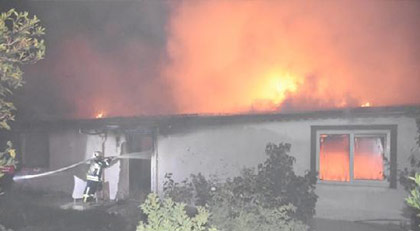 Ev yandı; eski koca gözaltına alındı