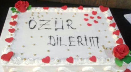 “Özür dilerim” pastası ile kurtuldu