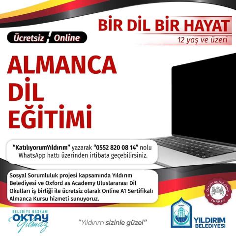 Yıldırım’da ücretsiz ‘Almanca dil eğitimi’