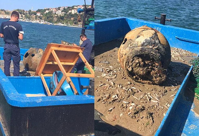 Sahil boşaltıldı! İstanbul Boğazı’nda balıkçı ağına mayın takıldı