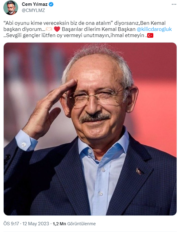 Cem Yılmaz, seçimlerde oy vereceği ismi açık açık ilan etti!