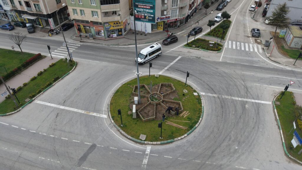 Işıklı kavşağa modern görünüm