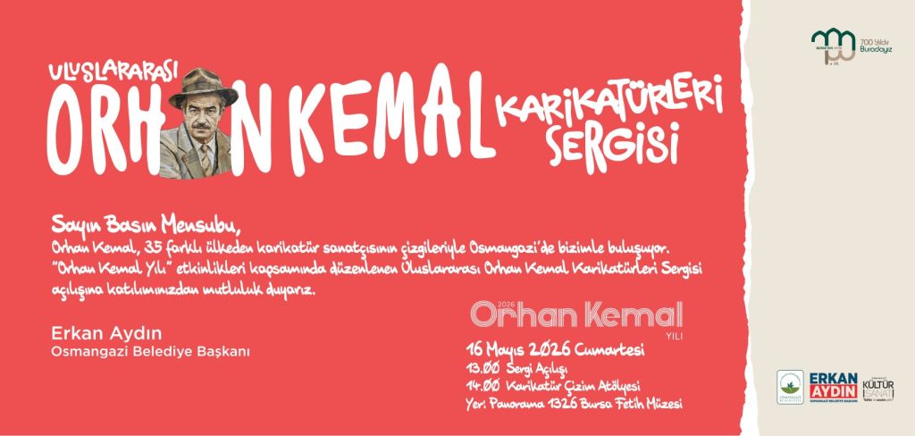 Osmangazi’de Orhan Kemal’in İzleri Karikatürlerle Yaşatılacak