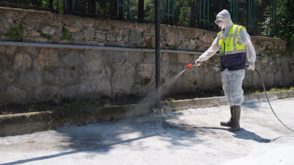 Kesim alanları dezenfekte edildi