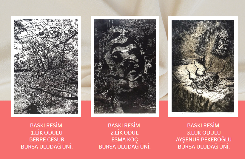 Genç ressamlar ödüllere boğuldu