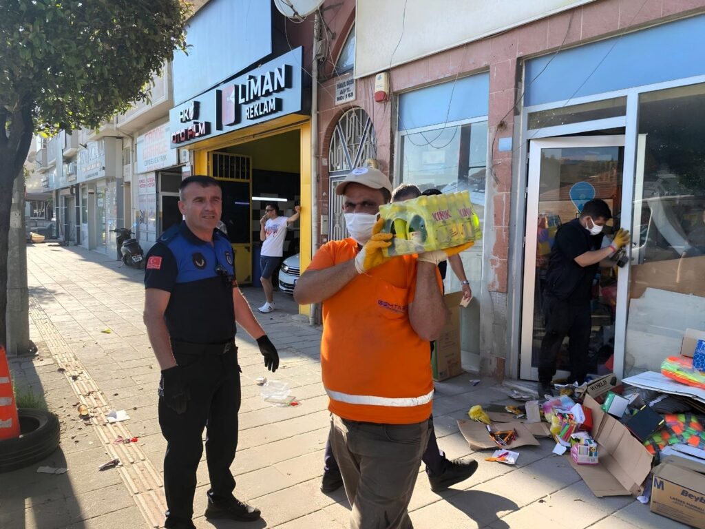 Gemlik’te kaçak depoya baskın