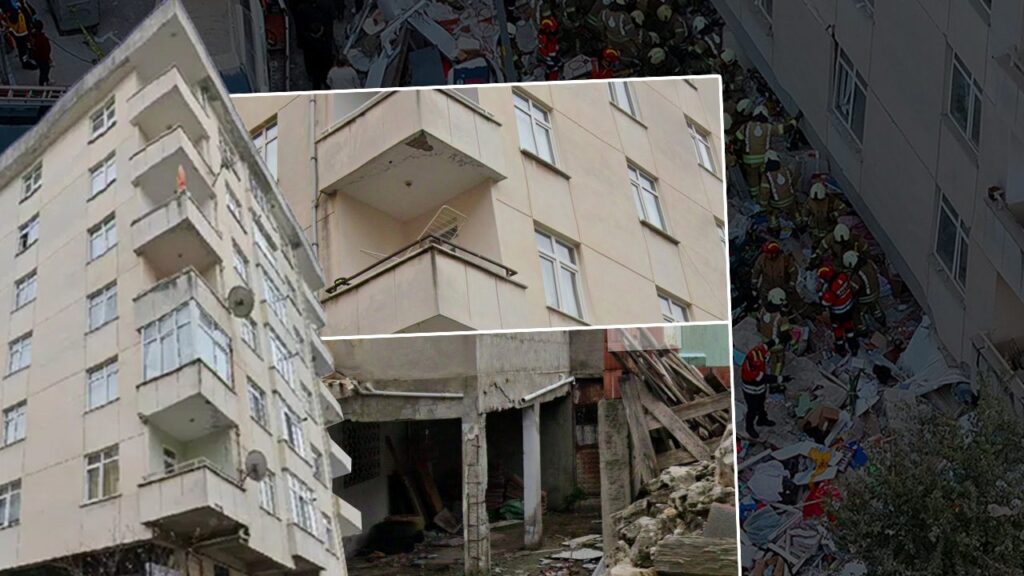 Maltepe’de 7 Katlı Binada Çöktü