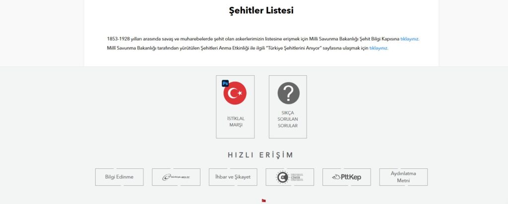 MSB şehit bilgi kapısı e-Devletten erişime açıldı