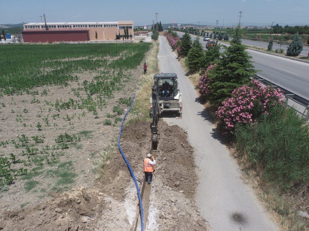 Manisa Saruhanlı’da altyapı çalışması