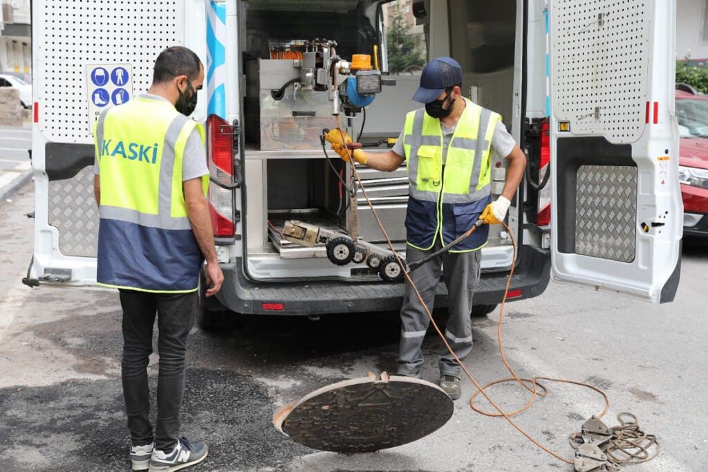 KASKİ altyapıyı robotla görüntülüyor