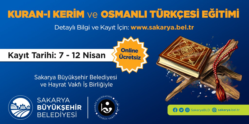 Sakarya’da Kuran’ı Kerim ve Osmanlı Türkçesi eğitimleri başlıyor