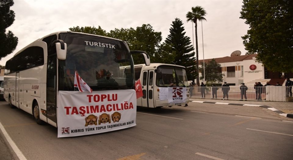 Kuzey Kıbrıs’ta taşımacılardan büyük eylem